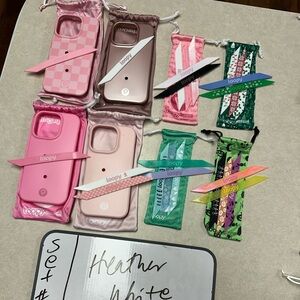 Loopy Case Pink and Green Phone Cases Set